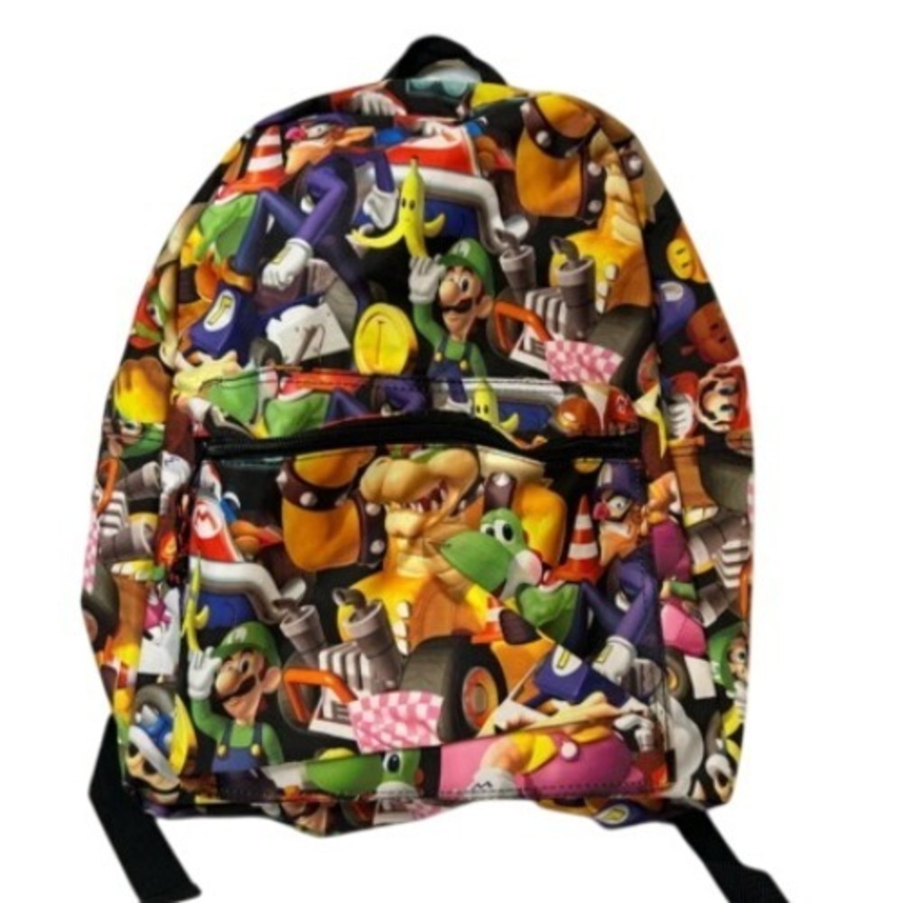 Officially Licensed 2017 Nintendo MarioKart Backpack Multi Character‎ School